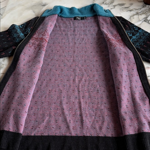 Neve Full Zip-Up Cardigan Sweater 100% Merino Wool Women’s size Medium - Picture 12 of 15